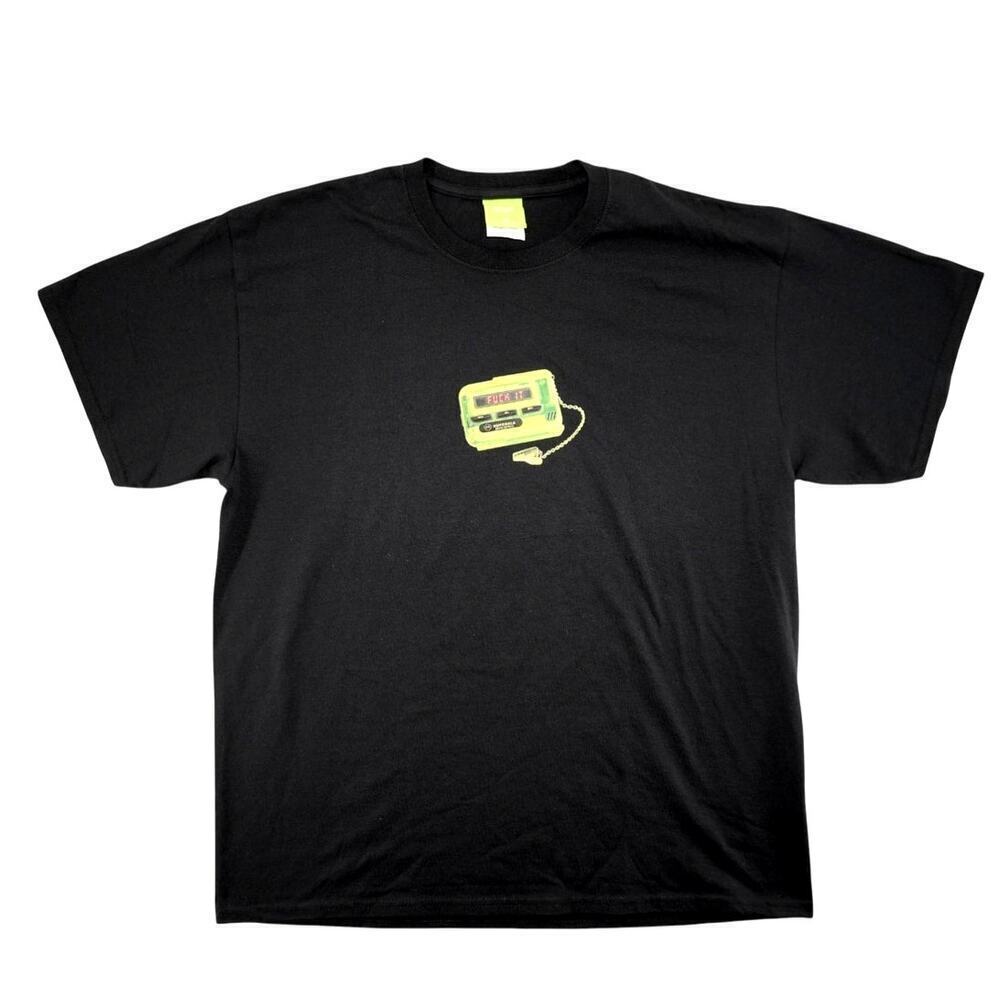 HUF HUForola Pager Graphic Tee Black Retro Streetwear T-Shirt Size XL